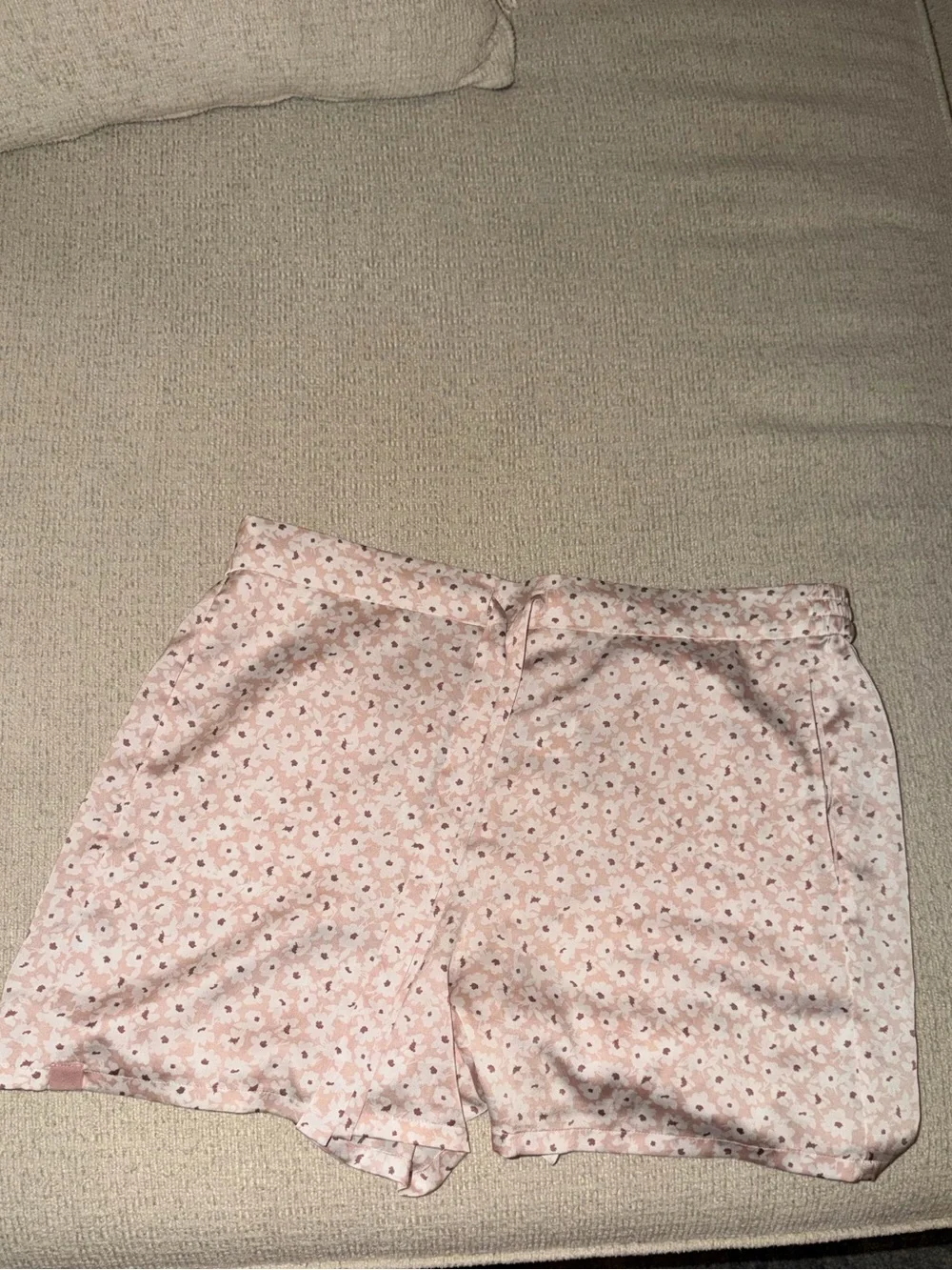Soft Pink Floral Short Sleep Set - Women's Pajama Top & Shorts - Picture 4 of 5